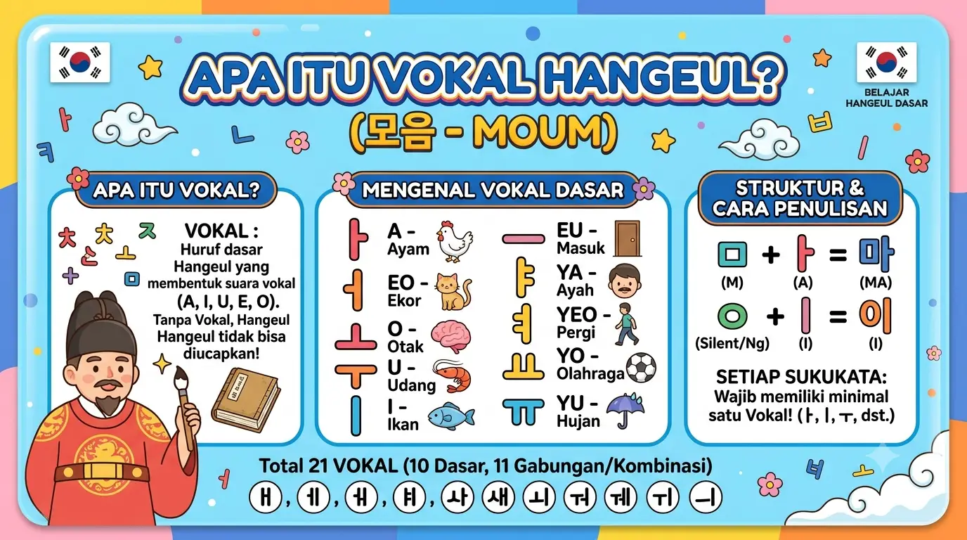 Lesson 1: Apa Itu Vokal Hangeul (모음)
